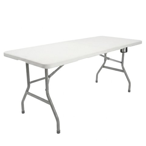 Mesa Dobrável e Portátil Miami 180cm para Área Externa Branco - Sallar Home