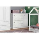 Ver imagem 4 de Cômoda Infantil Americana c/ 1 Porta e 4 Gavetas Branco - Henn