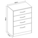 Ver imagem 3 de Cômoda Astral 4 Gavetas 62cm Branco Demóbile