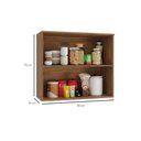 Ver imagem 5 de Armário Aéreo P/ Cozinha Botanic M632 C/ 2 Portas 80cm Nogueira - Kappesberg