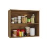 Armário Aéreo P/ Cozinha Botanic M632 C/ 2 Portas 80cm Nogueira - Kappesberg - 4
