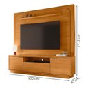 Ver imagem 3 de Painel Home Theater Nilo para Tv 75 Pol 2 Portas 200 Cm Cinamomo Madetec Cinamomo