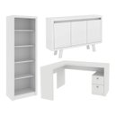 Ver imagem 1 de Conjunto para Escritório 3 Peças Branco Tecnomobili
