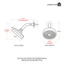 Ver mais imagens de Ducha Chuveiro Autolimpante Redondo de Parede Mauá Pingoo.casa Cor:preto