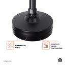 Ver imagem 4 de Ducha Chuveiro Autolimpante Redondo de Parede Mauá Pingoo.casa Cor:preto