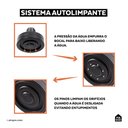 Ver imagem 5 de Ducha Chuveiro Autolimpante Redondo de Parede Mauá Pingoo.casa Cor:preto