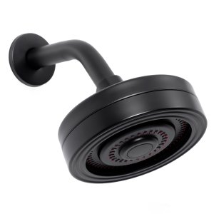 Ducha Chuveiro Autolimpante Redondo de Parede Mauá Pingoo.casa Cor:preto