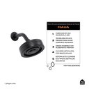 Ver imagem 2 de Ducha Chuveiro Autolimpante Redondo de Parede Mauá Pingoo.casa Cor:preto