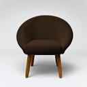 Ver imagem 4 de Poltrona Decorativa para Sala de Jantar Tecido Veludo Premium Estrutura Resistente Pés Palito