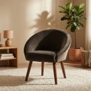 Ver imagem 1 de Poltrona Decorativa para Sala de Jantar Tecido Veludo Premium Estrutura Resistente Pés Palito