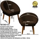 Ver imagem 2 de Poltrona Decorativa para Sala de Jantar Tecido Veludo Premium Estrutura Resistente Pés Palito