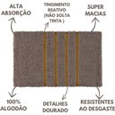 Ver imagem 4 de Jogo de Toalha Montreal 2 Banhão + 2 Rosto + 2 Tapete Piso Luxuoso 100% Algodão Cinza