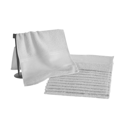 Kit 12 Toalhas de Lavabo Mão Linha Social 100% Algodao:Branco