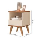 Ver imagem 4 de Conjunto Quarto Mesas de Cabeceira Pix com Painel de Cabeceira de Cama 1,60 Off White/freijó