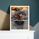 Ver imagem 1 de Quadro Decorativo Umbanda Oyá 33x24cm - com Vidro:madeira Branca