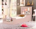 Ver imagem 4 de Mini Cama Infantil Casinha Liz Rosa com Nichos e Grade de Proteção Lateral + Colchão