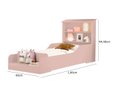 Ver imagem 3 de Mini Cama Infantil Casinha Liz Rosa com Nichos e Grade de Proteção Lateral + Colchão