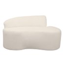 Ver mais imagens de Sofá Divã Curvo 2 Lugares Feijão Orgânico Bouclé Bege + Brindes