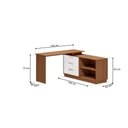 Ver imagem 5 de Escrivaninha em L Crrui-ESC008 Moderno 3 Gavetas MDF MDP Madeirado Branco Multimóveis