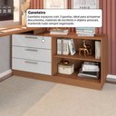 Ver imagem 2 de Escrivaninha em L Crrui-ESC008 Moderno 3 Gavetas MDF MDP Madeirado Branco Multimóveis