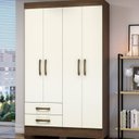 Ver imagem 1 de Guarda-Roupas 2 Gavetas 4 Portas Zafira Briz