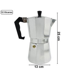 Cafeteira Italiana Grande 12 Xicaras Cafe Expresso Manual - 8