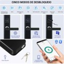 Ver imagem 6 de Fechadura Eletronica Digital Wifi Biometria App Celular Chave Cartao Smartphone Celular Segurança Re