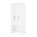 Ver imagem 4 de Guarda Roupa Solteiro 3 Portas 2 Gavetas Sensi Briz Branco/Rosa Chá