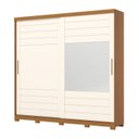 Ver imagem 3 de Guarda-Roupas Casal com Espelho 100% MDF Cayman Off White/Cinamomo