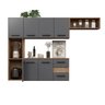 Kit Armário de Cozinha Juliete Multiuso Compacta Suspensa com 7 Portas e 2 Gavetas - 6