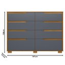 Ver imagem 2 de Cômoda Gaveteiro Georgia Freijó Cinza - Moval