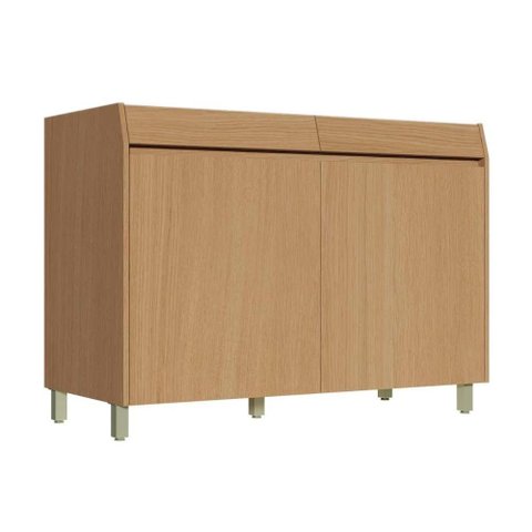 Balcão de Cozinha Modulado Simone Mendes P/ Pia S/ Tampo C/ 2 Portas e 2 Gavetas 120cm Carvalho/