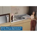 Ver imagem 5 de Balcão de Cozinha Modulado Simone Mendes P/ Pia S/ Tampo C/ 2 Portas e 2 Gavetas 120cm Carvalho/