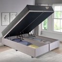 Ver imagem 3 de Cama Box Queen com Baú 158x198 com Colchão Adapto Molas Ensacadas Ecoflex Suede