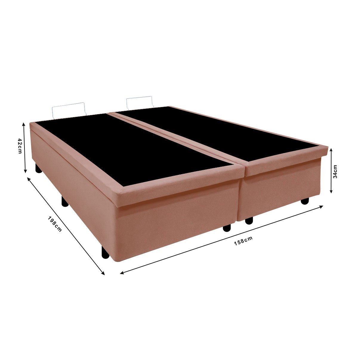 Cama Box Queen com Baú 158x198 com Colchão Adapto Molas Ensacadas Ecoflex Suede - 3