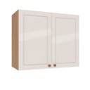 Ver imagem 2 de Armário Aéreo 2 Portas 80 cm Pérola Yescasa Off White/Freijó