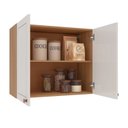 Ver imagem 5 de Armário Aéreo 2 Portas 80 cm Pérola Yescasa Off White/Freijó