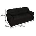 Ver imagem 3 de Sofá 3 Lugares Cinza 605 Viena