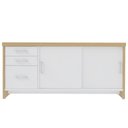 Ver imagem 6 de Balcão Multiuso Escritório 2 Portas 3 Gavetas Atria Executiva A02 Carvalho Branco - Lyam Decor