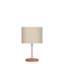 Ver imagem 1 de Abajur Ar Art. para Decoração Imbuia Cup Tec Bege Ref 408 E27 Bivolt