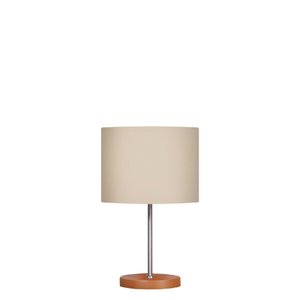 Abajur Ar Art. para Decoração Imbuia Cup Tec Bege Ref 408 E27 Bivolt