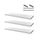 Ver imagem 1 de Kit 03 Prateleiras em Mdf 15mm Branco 25x25cm com Suporte Fixação
