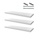 Ver imagem 1 de Kit 03 Prateleiras em Mdf 15mm Branco 25x25cm com Suporte Fixação