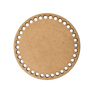 Kit 50 Bases Redonda 15 Cm Mdf Cru para Cesto Crochê Fio de Malha