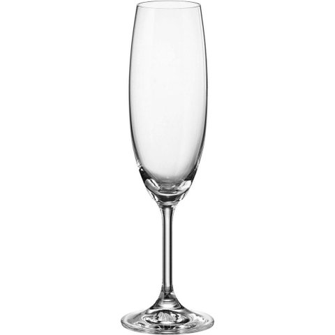 Jg 6pç Taça Champanhe Bohemia Bruna Cristal 220ml 23x6x6cm