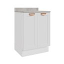 Ver imagem 3 de Balcão Planejado 2 Portas 60cm com Tampo Arizona CabeCasa MadeiraOriginals Branco