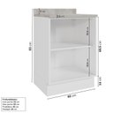 Ver imagem 5 de Balcão Planejado 2 Portas 60cm com Tampo Arizona CabeCasa MadeiraOriginals Branco