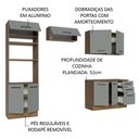 Ver imagem 5 de Armário de Cozinha Completa 270cm Rustic/Cinza Agata Madesa 07