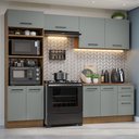 Ver imagem 2 de Armário de  Cozinha Completa 270cm Rustic/Cinza Agata Madesa 07