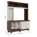 Ver mais imagens de Estante Valença Nogueira Real/off White - Colibri Móveis